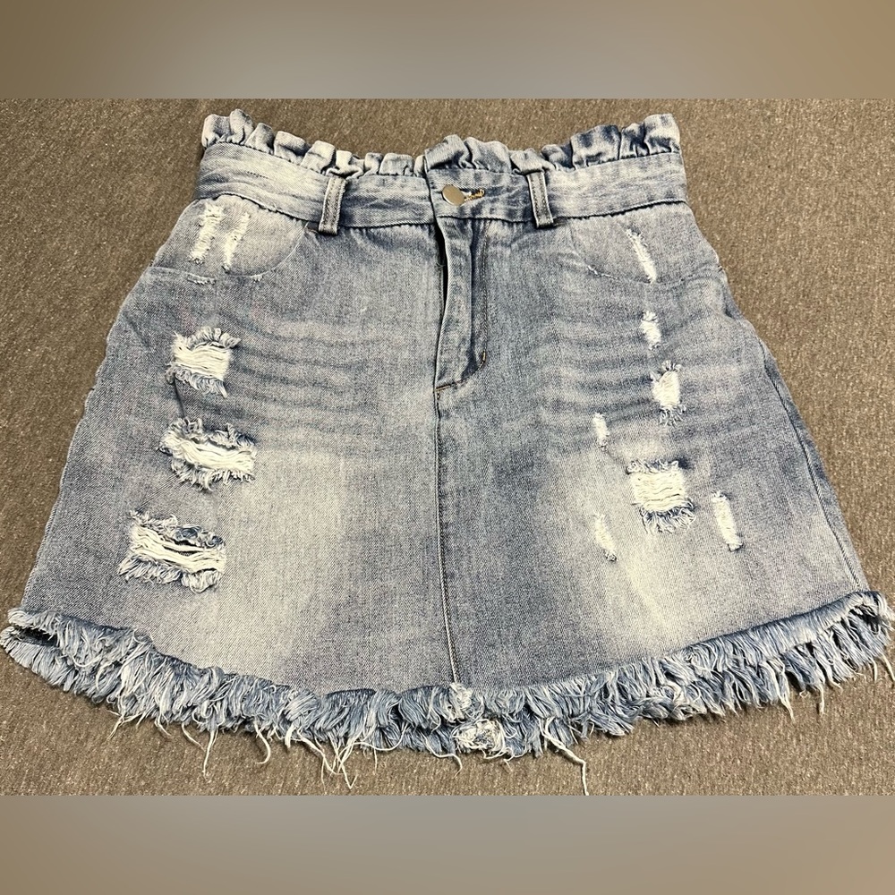 Hayden Los Angeles Denim Skirt - Ruffled Cute Women’s/girls Medium Sized Skirt